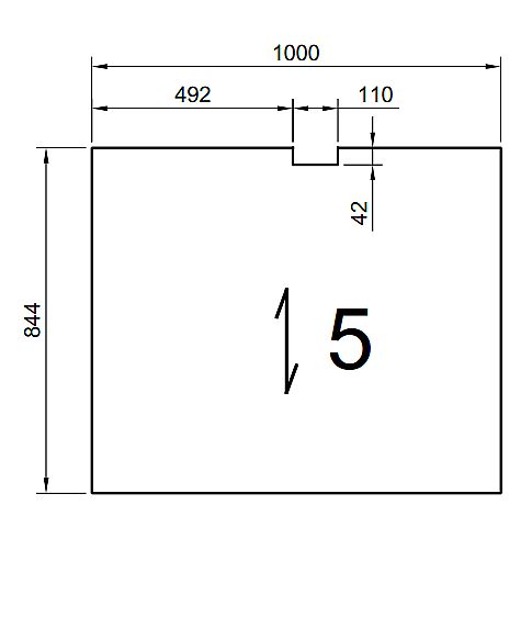 Pororošty SP-34/38-40/3 - oceľ-zinkovaná -  844x1000 s tvarovou úpravou