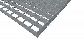 Pororošty SP-34/38-30/2 - oceľ-čierna - protišmyk S4 - 1100x1000