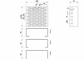 Profilové rošty PRU-200-75/2 - oceľ-zinkovaná - 6000x200