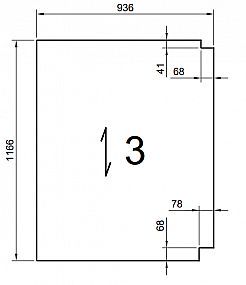 Pororošty SP-34/38-40/3 - oceľ-zinkovaná - 1166x936 s tvarovou úpravou