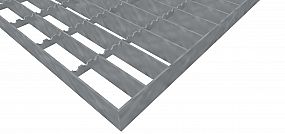 Pororošty PR-33/66-30/2 - oceľ-čierna - protišmyk S3 - 1100x1000