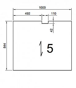 Pororošty SP-34/38-40/3 - oceľ-zinkovaná -  844x1000 s tvarovou úpravou